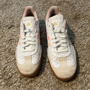 Adidas White and Pink Casual Sneakers